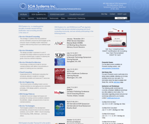soaroadmap.com: SOA Systems Inc.
Global Provider of Vendor-Neutral SOA and Cloud Computing Professional Services