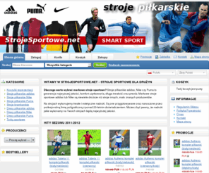 strojesportowe.net: StrojeSportowe.eu - stroje sportowe, stroje piłkarskie, najlepsze marki - adidas, Nike
Stroje sportowe, stroje piłkarskie wszystkich znanych marek sportowych. Największy wybór w Polsce, najniższe ceny! Komplety adidas od 99 zł. Sprzęt sportowy adidas, Nike, Puma, Macron, Patrick, Sportika.