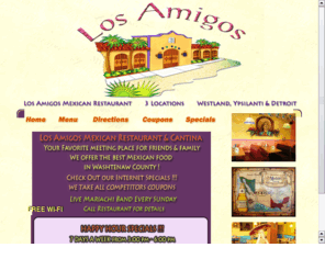 losamigosmexrest.com: Los Amigos Mexican Restaurant | Ypsilanti - MI
Come to Los Amigos Mexican Restaurant in Ypsilanti - Get our coupons, specials, Mariachi Band and more... Join us at 2851 E. Michigan ave. Ypsilanti - MI 734-480-3084. Rated as a top Mexican restauran