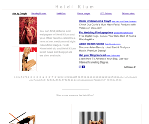 beauty-of-heidi-klum.com: Heidi Klum, The Beauty of Heidi Klum 1 of 76
Heidi Klum, Heidi Klum pictures is a photo gallery of the Beauty of Heidi Klum. Date Online, online dating, date beautiful women.