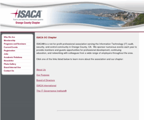 isacaoc.org: Who We Are
ISACA Orange County Chapter