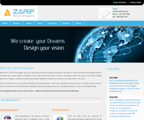 zariftechnologies.com: Zarif Technologies - Technology Services Company
Zarif Technologies is a Management Consulting and Technology Services company providing services to Federal, State and Local.