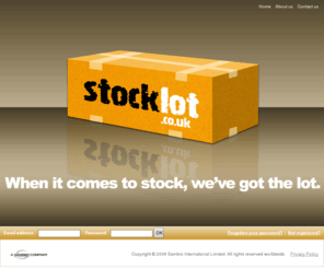 stocklot.co.uk: STOCKLOT - A SAMBRO COMPANY -
Sambro International is one of Britain's biggest privately-owned toy manufacturers. Stocklot trades in closeout and clearance stock throughout UK & European  multiple  retail  channels, trading mostly in  big brands and children's character merchandise at