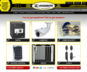 a1locksmithnaplesflorida.com: A Locksmith Naples Florida providing home and business security.
A Locksmith Naples Florida is a full service locksmith providing home and business security through cameras, gates, locks, access systems, safes.  24 Emergency service available in many areas of southwest Florida.