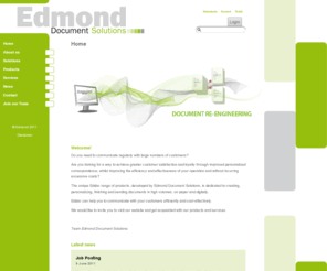 eddoc.info: Edmond Document Solutions - Home
Edmond Document Solutions: high volume output management specialist providing print optimization to aid in improving efficiency and adding customization to print-ready documents