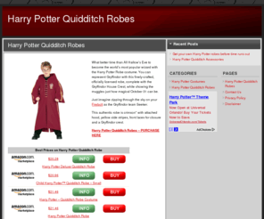 harrypotterquidditchrobe.net: Harry Potter Quidditch Robes
What a perfect time to be a talented wizard! With Halloween fast approaching and the new movie coming out November 2010,how could you not want to dress as Harry