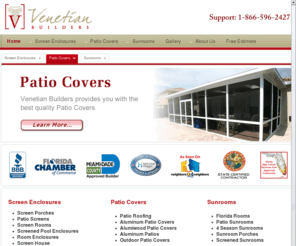 venetianscreenandsunroom.com: Screen Enclosures, Sunrooms, Patio Covers.
 South Florida Screen and Sunrooms, Venetian Builders, builders of high quality Sunrooms, Patio Covers, Pool Enclosures, Screened Enclosures, Florida Rooms, Pool Renovations located in Miami Florida