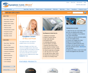 eyeglasslensdirect.com: Eyeglass Lens Direct – Progressive Lenses, Transitions Lenses, Crizal Lenses, and more.
Eyeglass Lens Direct - your resource for glasses lenses online where you get the latest eyeglass lens technology at a fraction of the cost.