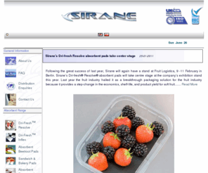 sirane.co.uk: Europes Leading Absorbent Pkg Company - Absorbent Meat-Food Pads|Bio-Compostable Absorbent-Pads|Medical Absorbent Packaging|Ovenable Pads|Microwaveable Pads|Susceptor Pads
Sirane manufactures Absorbent Meat Tray Pads, Bio-Degradable Food Pads, Fish Tray Pads, Food Contact Absorbents & Bio-compostable Pads, Microwaveable Meat Pads, Ovenable Pads, Fruit Absorbent Pads, Packaging Development