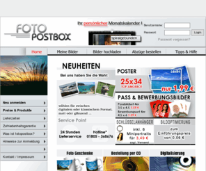 fotopostbox.com: Fotopostbox - Ihr Online Fotolabor für digitale Bilder - Fotoentwicklung und Versand
Online Printing Service - Qualitätsdrucke von digitalem Bildmaterial