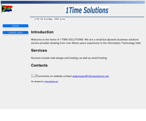 1timesolutions.net: 1Time Solutions
1timsolutions a proudly South African company