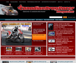 canadianracingnews.com: Canadian Drag Racer Magazine "Dedicated to Canadian Drag Racing"
Canadian Drag Racer Magazine is a online publication dedicated to the Canadian drag racing scene.
