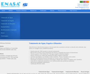 enasaeng.com: Tratamento de Água - Tratamento de Efluentes - Tratamento de Esgoto - ENASA
Tratamento de água, efluentes e esgoto A ENASA oferece soluções para o tratamento de água, efluentes e esgotos Encontre o que você precisa sobre tratamento de efluentes e esgoto e tratamento de água
