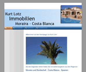 immobilien-moraira.info: Kurt Lotz Immobilien Moraira - Home
Kurt Lotz Immobilien Moraira Spanien Immobilien Costa Blanca.