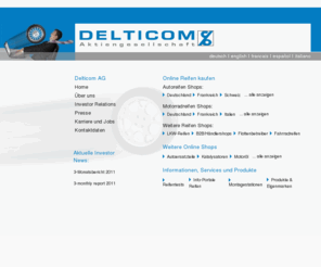 mototyre24.com: Delticom AG - Online günstig einkaufen
Delticom bietet Reifen, Felgen und Kompletträder, Autoersatzteile, Katalysatoren und vieles mehr für PKW, Motorräder und Leicht-LKW zu besten Preisen. Zum Angebot gehören auch Beratung, Testergebnisse, mehr als 2.000 Servicepartner sowie die Anlieferung an jede gewünschte Adresse
