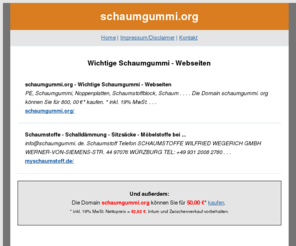 schaumgummi.org: schaumgummi.org - Wichtige Schaumgummi - Webseiten
