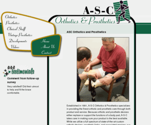 amputee.com: A-S-C (ASC) Orthotics and Prosthetics - Specializing in Orthotic and Prosthetics Devices in Southern Michigan
A-S-C Orthotics & Prosthetics  specializes in providing a full spectrum of state-of-the-art custom orthotic devices, prosthetic limbs, and associated services