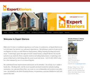 expertxteriors.com: Expert Xteriors | Curb appeal that lasts!
Call Expert Xteriors for painting, roofing, siding replacement, or window replacement needs in Wichita, Kansas.