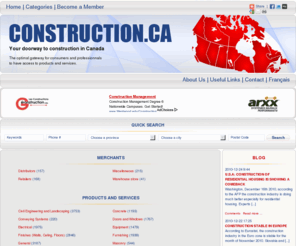 construction.ca: Home - Construction.ca
The Canada Construction Portal   an electronic community for products and services exchanges