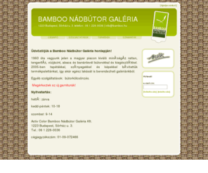 bamboo.hu: Bamboo Nádbútor Galéria
Bamboo Nádbútor Galéria 