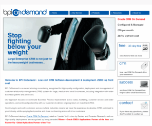 bpiondemand.co.uk: BPI OnDemand : CRM Software: Customer Relationship Management On Demand
bpi OnDemand aims to help you reduce your operational costs, while identifying more revenue opportunities from your existing and future customers, providing crm software for medium and small businesses.