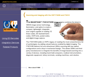 it4080.com: JADAK Technologies Products - IT4080 and IT4010 - 2D Barcode OEM Image Engine
The IMAGAETEAM IT4080 and IT4010 is a tiny CMOS OEM optics and decoder module that reads linear and 2D bar codes, including Data Matrix, Maxicode, and PDF417.