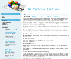 oeeautomation.com: OEE, OEE Software, OEE Systems
OEE software and OEE systems for automating data collection, reporting and analysis of Overall Equipment Effectiveness.