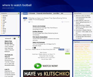 wheretowatchfootball.com: where to watch football » where to watch football

