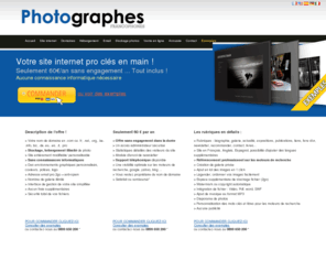 creation-site-photographe.fr: Création de site internet pour photographe / Création site photographe professionnel 60 euros par an  - Photographes.com
Création de site internet pour photographe professionnel à 60 € par an. simple et rapide, sans connaissance informatique sans logiciel, Présentez et rentabilisez vos images rapidement avec votre propre site internet.