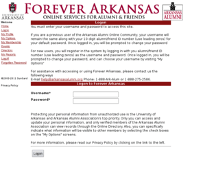 foreverarkansas.net: Forever Arkansas 4.1.0.0
Online Web Alumni Community (Alumni Profile, Alumni Directory, Alumni Class Notes, Career Profile, Gift/Pledge Making, Membership, Events, and etc..)