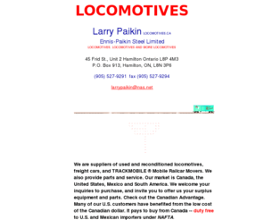 locomotives.net: Buying and selling Locomotives in North America
A web site for the buying and selling of locomotives, boxcars, Mobile Railcar Movers and freight cars throughout North America.