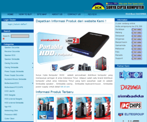 sckonline.com: Surya Cipta Komputer
Surya Cipta Komputer - Distribusi SIMBADDA - PCCHIPS - ECS - HIS - LITEON - AMD - SEAGATE - DLINK