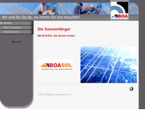 boa-enterprises.com: Wir sind für Sie da, wo immer Sie uns brauchen!  - BOASOL
BOA, BOASOL, BOA-Tunnelbau