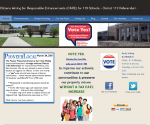 carefor113schools.com: Citizens Aiming for Responsible Enhancements (CARE) for 113 Schools - District 113 Referendum - District 113 School Board Referendum Vote | Support Deerfield, IL Highland Park, IL Students
CARE for District 113 schools