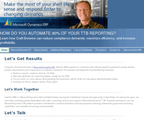 craftbrewerysoftware.com: Software for Craft Brewers | Microsoft Dynamics | Home
Software for Craft Brewers
Microsoft Dynamics
Demand Planning
Forecasting
TTB Report