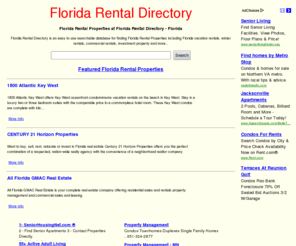 florida-rents.com: Florida Rental Properties At Florida Rental Directory
 Rental Properties including Florida vacation rentals, winter rentals, commercial rentals, investment property and more...