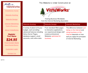 globalvistatech.com: Vision Technologies, Inc., VistaWorks, Internet, website design
    hosting, publishing design
