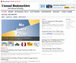 unusualbookmarklets.com: Unusual Bookmarklets
Unusual Bookmarklets is personal technology news about Internet news, hardware news, game news, software news, business tech, and social network