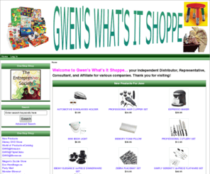 gwenswhatsitshoppe.com: Gwen's What's It Shoppe!, Gifts for all Occasions
Gwen's What's It Shoppe! - World of Products eCatalog Disney DVD Store Catalogs ecommerce, open source, avon, regal, gifts, shop, online shopping