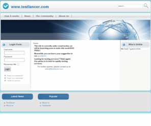 testlancer.com: Software Testing | Testlancer
Crowdsourcing Testing, Software Testing, Social Networking,