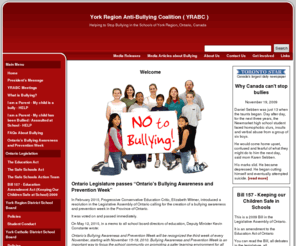 yorkregionanti-bullying.org: York Region Anti-Bullying Coalition - Helping to stop bullying in York Region Schools and create public awareness about bullying
Page Description goes here