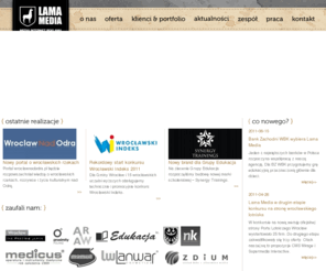 lama-media.com: Agencja Interaktywna Budowa i Zarządzanie serwisami www grafika marketing video w Internecie
Lama Media – Agencja interaktywna specjalizujemy się w budowie i zarządzaniu serwisami www, oferujemy pełną obsługę graficzną, fotograficzną i video w Internecie