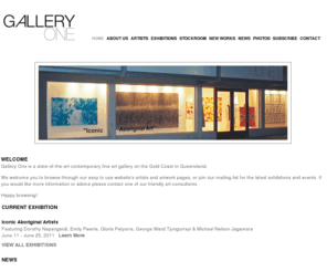 gallery-one.com.au: Gallery One
Gallery One is a state of the art contemporary fine art gallery on the Gold Coast, Queensland Australia showcasing artwork from established award winning and collectable Australian artists.