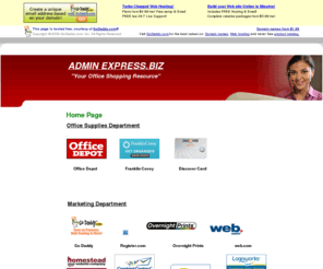 adminexpress.biz: Home Page
Office supply website dedicated to assist Office Managers, Admins, and Executive Assistants.