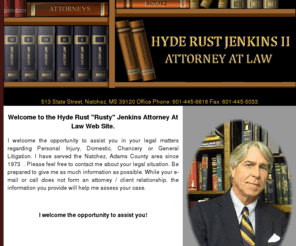 hrjenkinsattorney.com: Hyde Rust Jenkins II Attorney AT LAW Home Page
Home page of Hyde Rust 