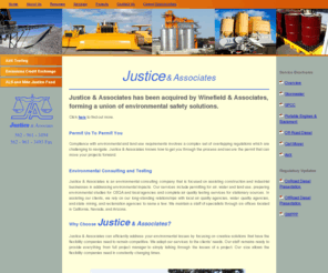 justiceassociates.com: Justice & Associates - Environmental Consulting
Our website offers info on various facets of environmental consulting. Topics include air permitting, storm water plans, emission trading, electronic reporting, etc. You can also review projects we've worked on, meet the staff & link to agencies & other cool places!