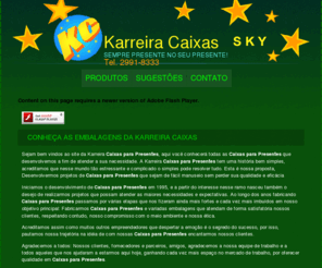 karreiracaixas.com.br: Karreira Caixas para Presentes | Bem-vindo
Bem-vindo a fábrica Karreira Caixas para Presentes, conheça nossos trabalhos desenvolvemos projetos de Embalagens e Caixas para Presentes à sua necessidade.