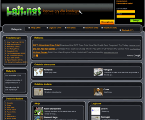lajt.net: Lajt - Gry Online
Lajt.net - Darmowe gry online, podzielone na kategorie. Oczywiście wszystko za całkowitą darmoche ;)
