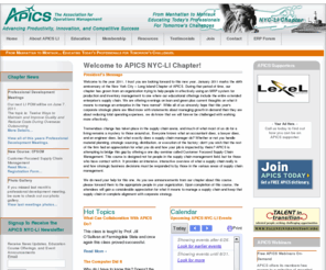 li-apics.org: APICS - Long Island Chapter - Advancing Productivity, Innovation, and Competitive Success - The Association for Operations Management
APICS - Long Island Chapter - Advancing Productivity, Innovation, and Competitive Success - The Association for Operations Management. Offering courses, seminars, educational courses, workshops, plant tours, careers, news letter, job bank, meeting announcements, networking, useful links, and more.