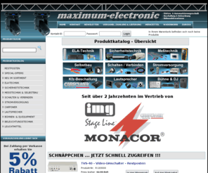 maximum-electronic.biz: maximum-electronic | Monacor, Numark, Alesis, IMG Stage Line, Carpower, JTS, Omnitronic, JBL, dbx, eurolite, futurelight, JB Systems, Briteq, Antari, Synq
maximum-electronic